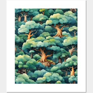 Bonsai Forest - Pattern Posters and Art